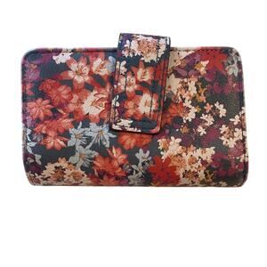 Kohl’s 100% imitation, leather, wallet, floral design RFID Blocking
